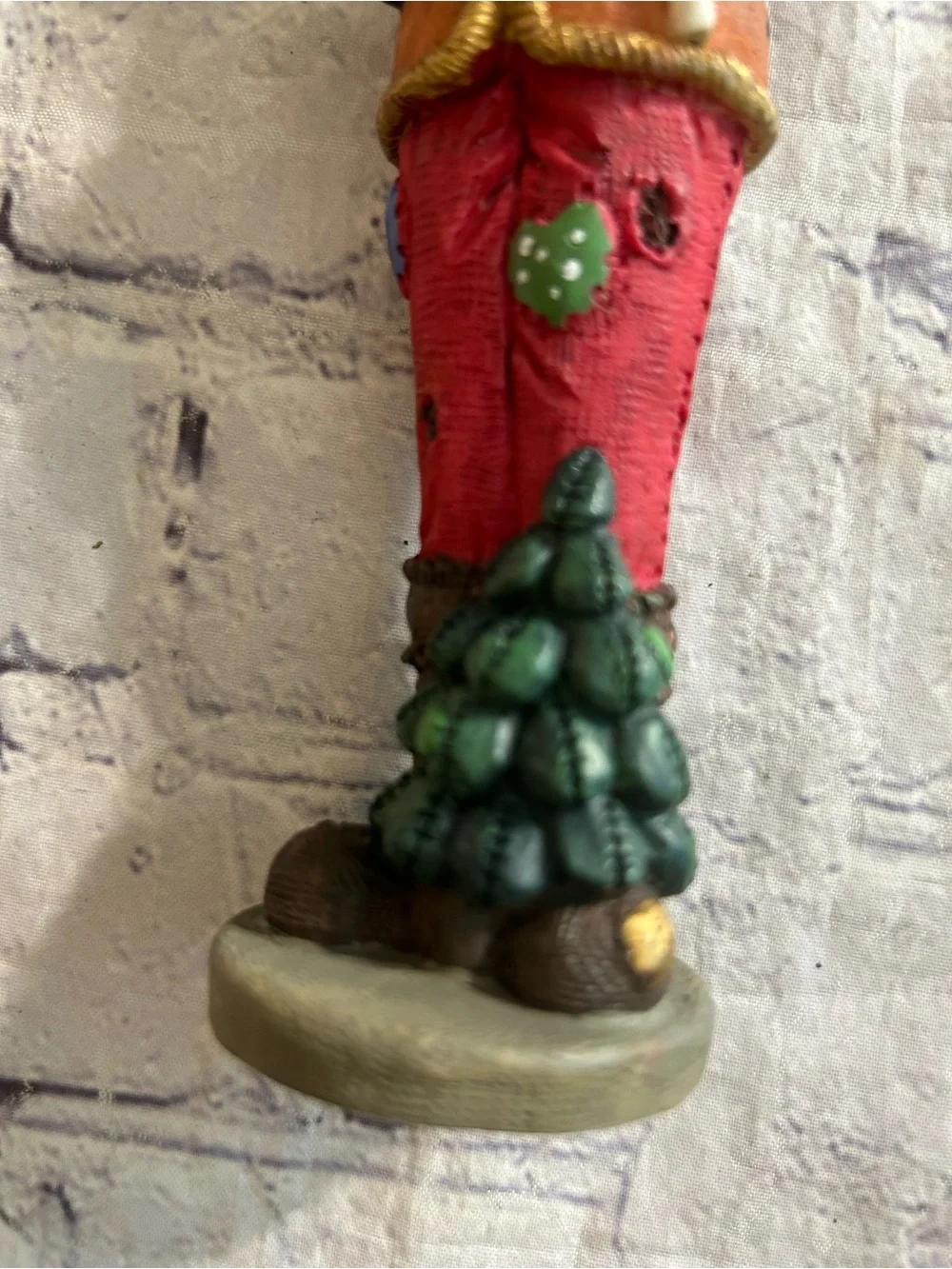 VINTAGE FOLK ART PENCIL SANTA HOBO PANTS CHRISTMAS TREE & MORE FIGURINE